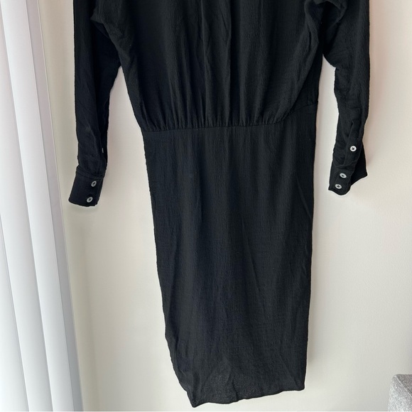 Veronica Beard Sierra Tie Front Dress Black Size 4 - Picture 12 of 12